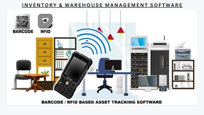 develop barcode, rfid based asset tracking, stock inventory management system