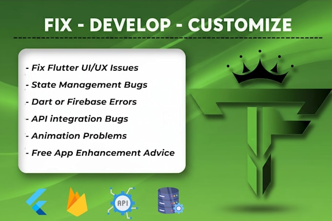 fix any flutter app issues or errors in 24 hrs