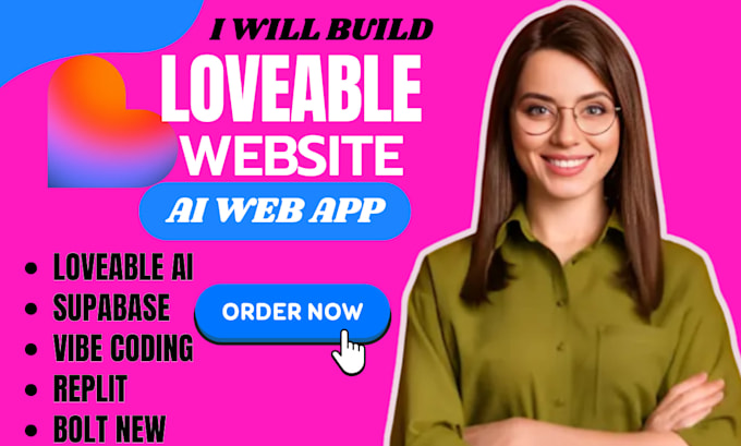 build a loveable ai website, web app, or saas app with supabase and replit