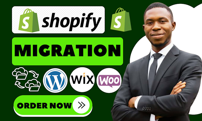 migrate wordpress, wix or woocommerce website to shopify, shopify migration pro