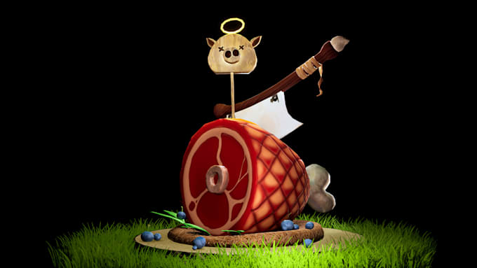 create low poly stylized 3d game ready assets