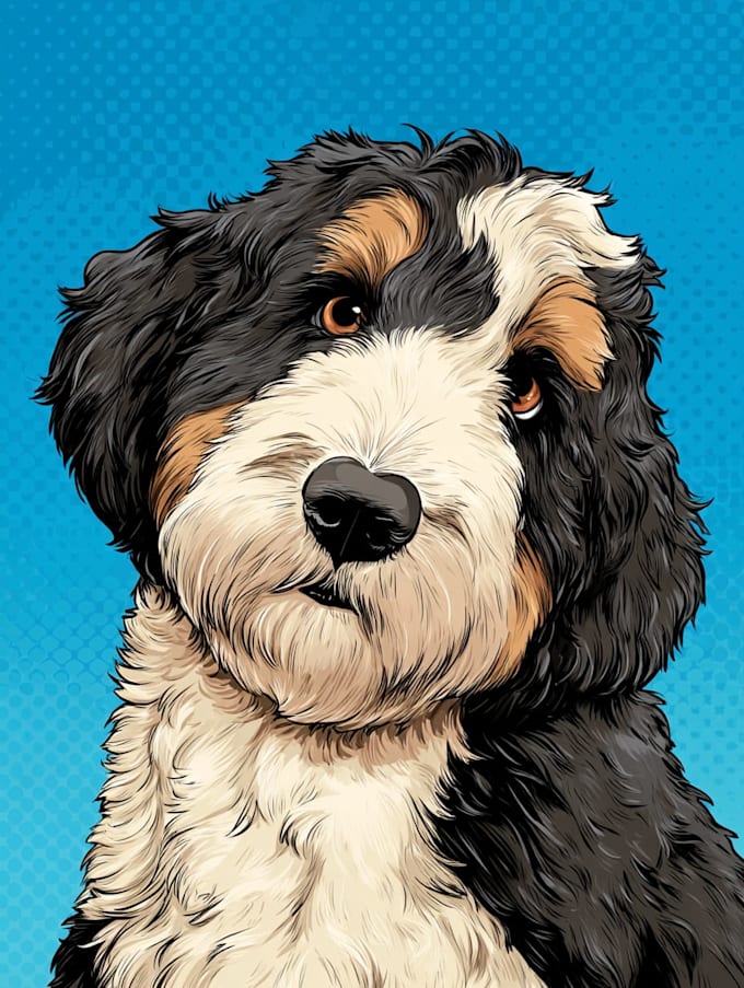 design a custom  pet portrait illustration