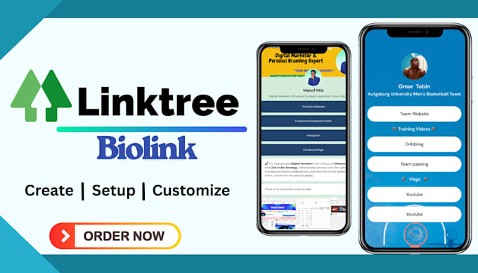 setup linktree bio link landing page for your social media