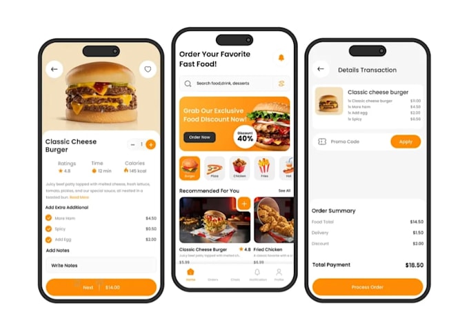 Develop ai food delivery app restaurant app website food ordering app ...