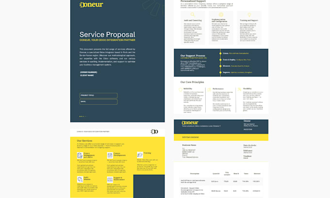 design a professional one pager, two pager or three pager