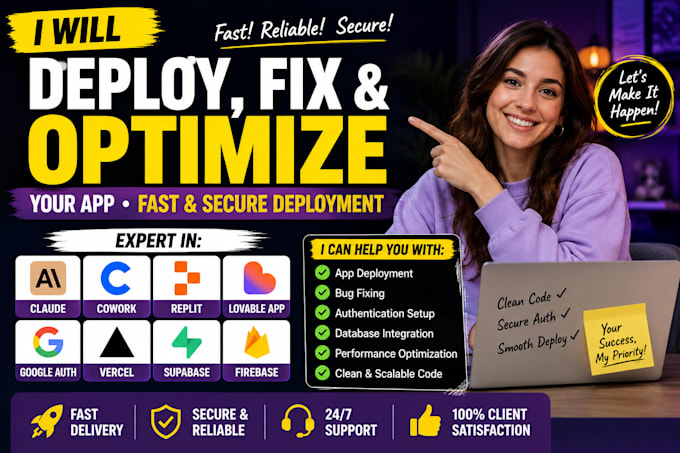 deploy fix claude cowork replit lovable app google auth vercel supabase firebase