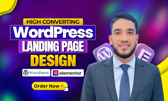 design wordpress landing page or elementor landing page