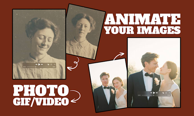animate still image, photo into video loop animation or gif