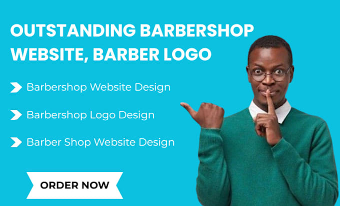 do outstanding barbershop website, barber logo and barber website