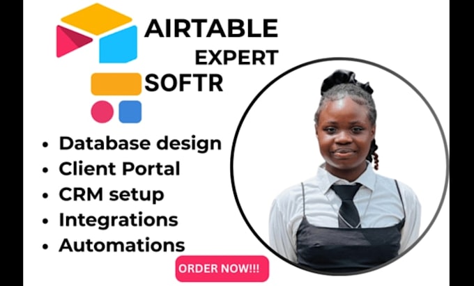 setup airtable softr website client portal database design