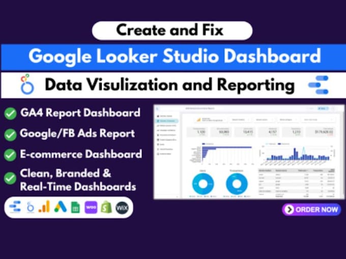 create dashboard and reports using powerbi and looker studio