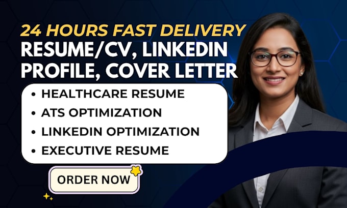 Write and edit executive resume, cv, cover letter, linkedin profile ...