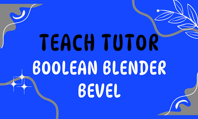 teach tutor you 3d boolean blender bevel