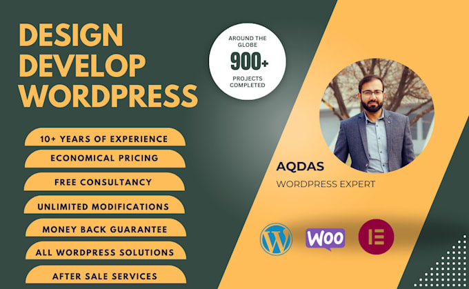 develop and custom design your wordpress website