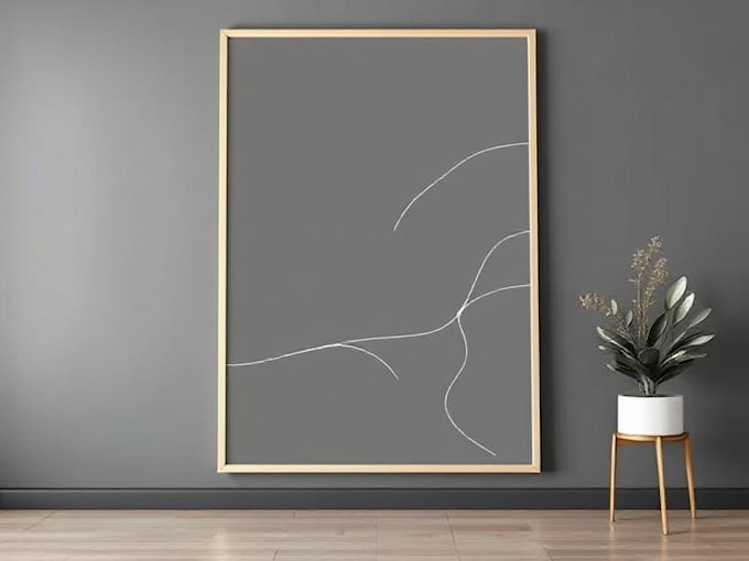 design printable minimal abstract wall art or line art