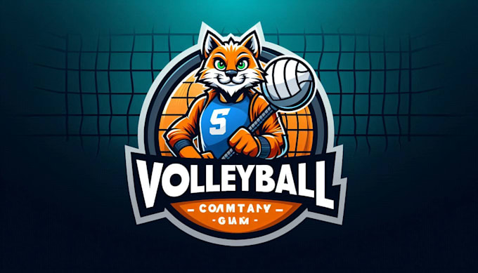 make volleyball mascot logo in one day