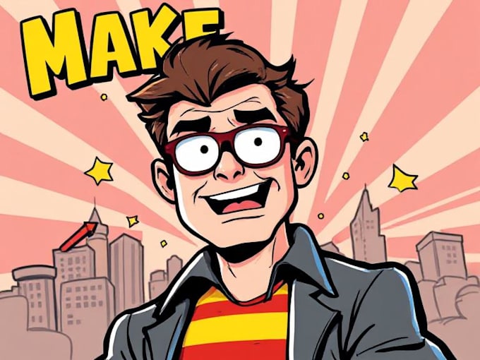 make illustration in american comic style