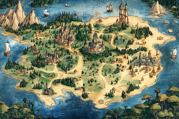 do map illustration map design fantasy map