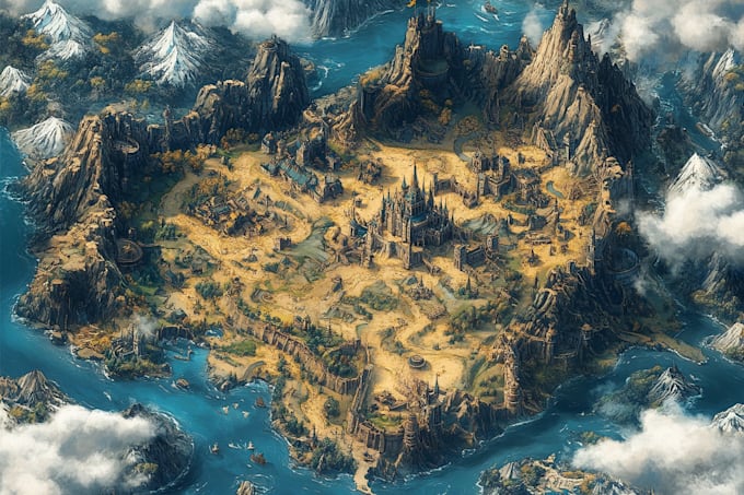 fantasy map design map illustration fantasy map