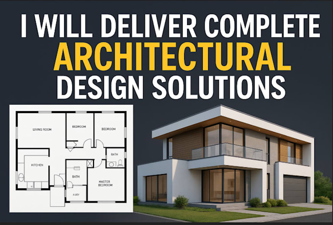 deliver complete architectural design solutions including floor plan, 3d renders