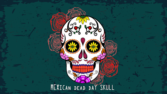 design creative mexican sugar skull for you