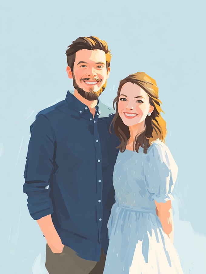 paint custom couple portrait