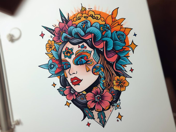 custom an abstract black tattoo design
