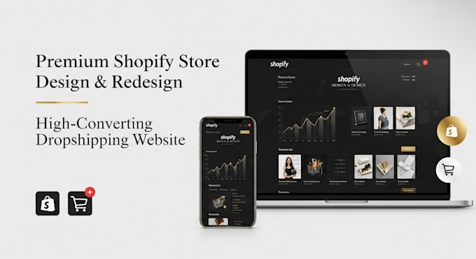 design and redesign high converting shopify store and drop