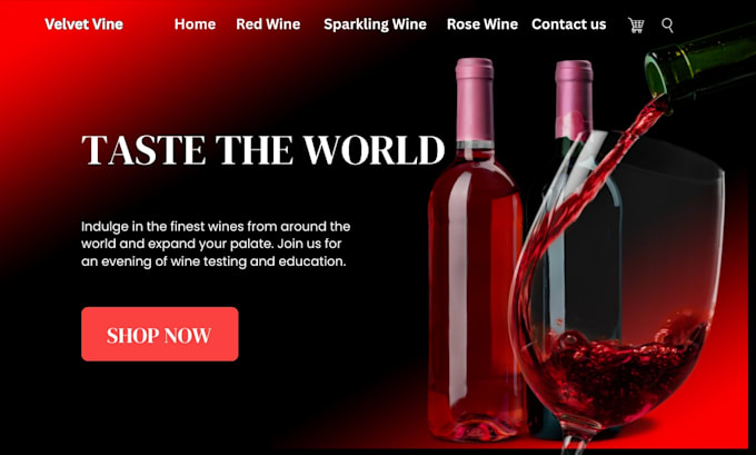 design wine store beverage website wine shopify store beverage website