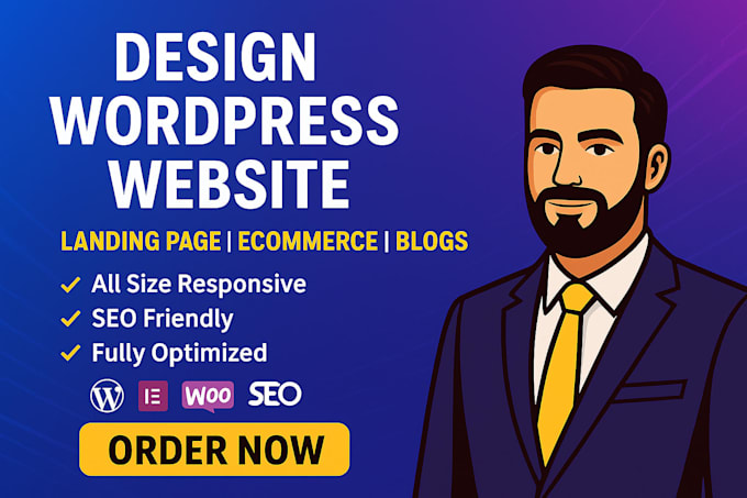design a fast responsive and SEO friendly wordpress website