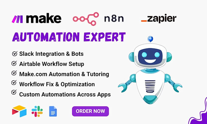 make com slack expert fix workflow airtable expert make com scenario