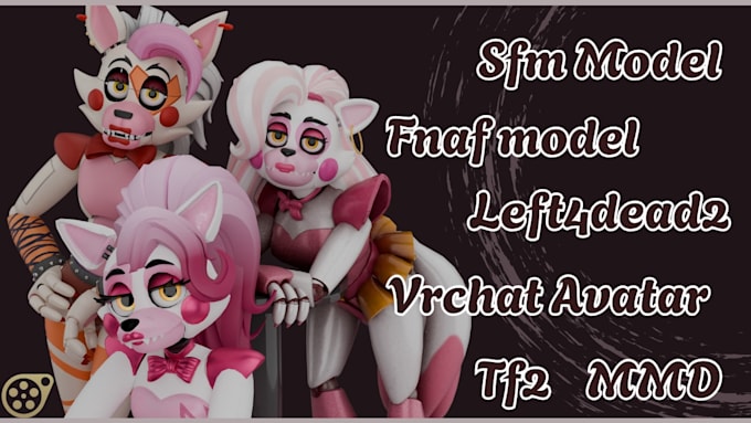 create, port custom sfm model, gmodplayermodel, tf2, lf4d2, fnaf, vrchat avatar