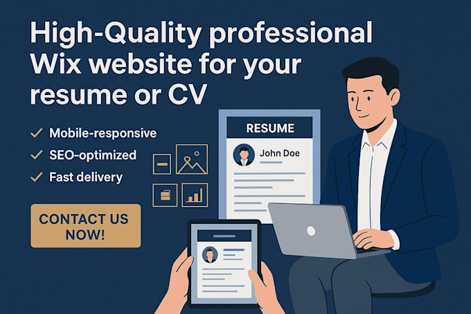 design a personal wix website to showcase your resume