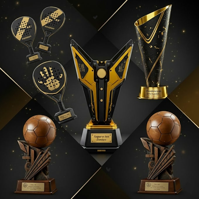 do trophy and awards design for you