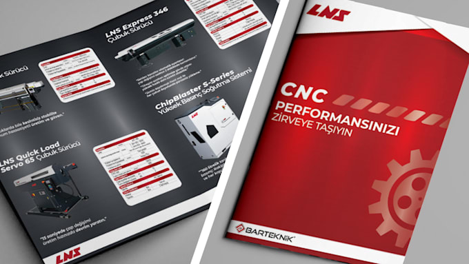 create an industrial catalog or company profile brochure