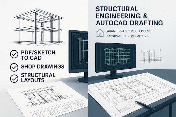 Draft construction ready structural layouts with autocad by Micheal ...