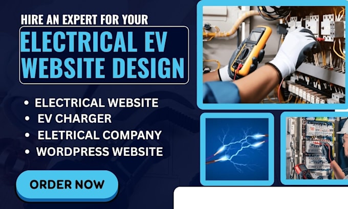 design electrical company site backup generator panel upgrade ev charger website