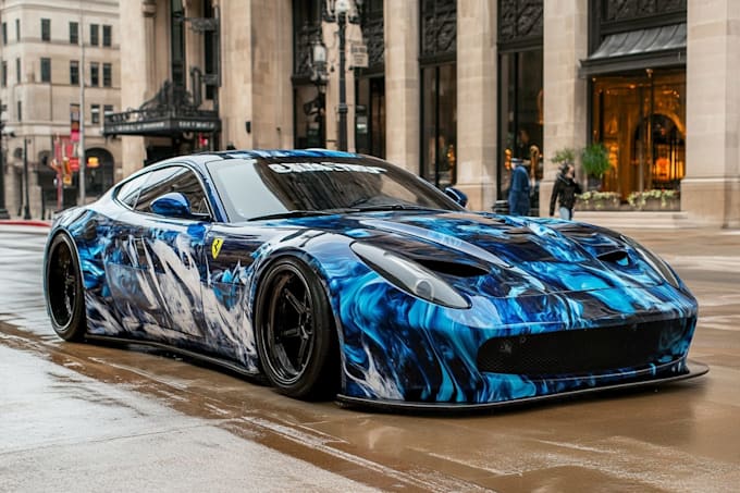 draw a creative vehicle wrap, car wrap