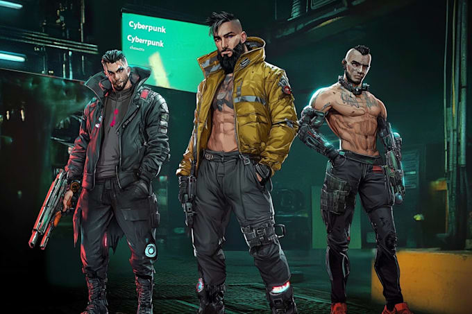 do cyberpunk and retro aesthetic characters