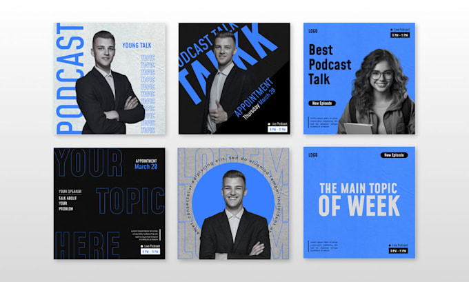 design 20 high quality social media posts