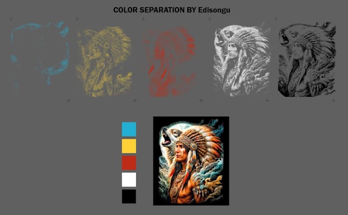 screen printing print ready files color separation