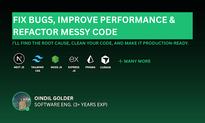 do code fixes, code refactoring, vibe coding removal or fix