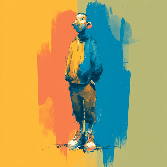 draw a digital abstract art illustration