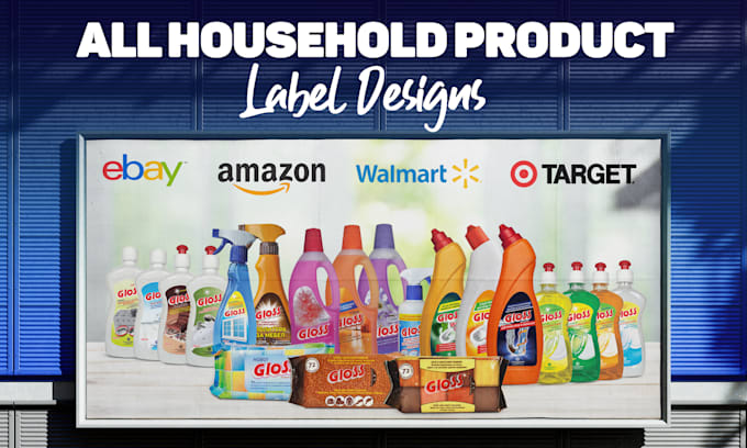 design modern household product labels, wraps or packaging