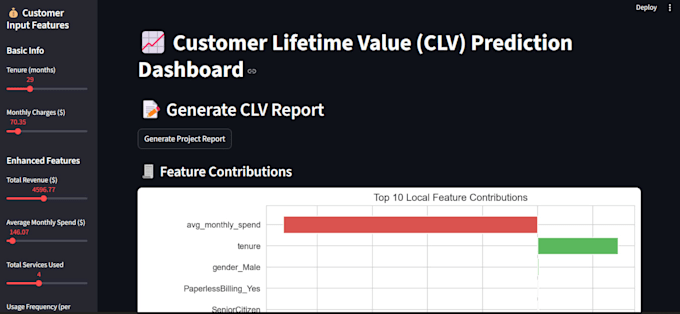 deliver clv prediction, segmentation and actionable retention insights