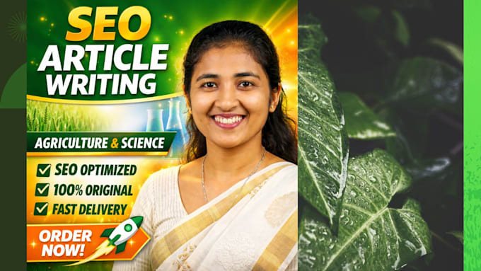 write SEO agriculture and sustainability articles
