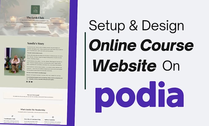 make podia online course website