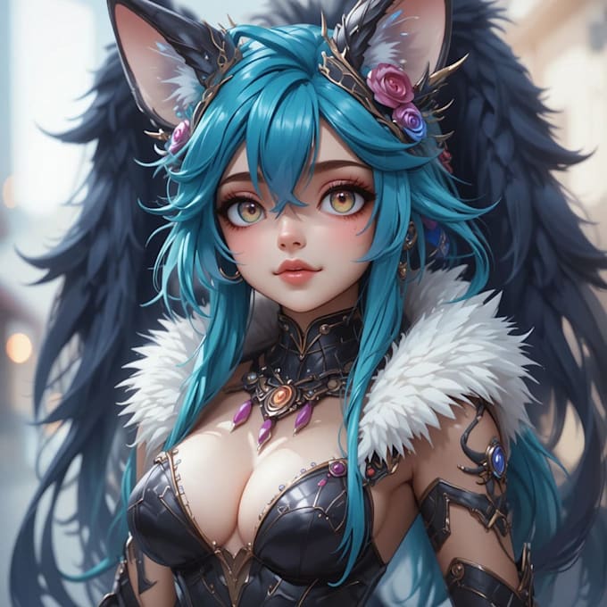 make any design furry anthro character with unique