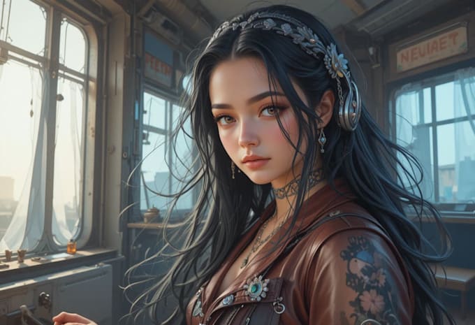 draw semi realism illustrations for you