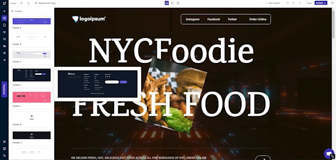 develop a custom dorik website with modern design